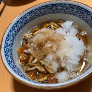 オクラ、なめこ、のおろし釜揚げそば